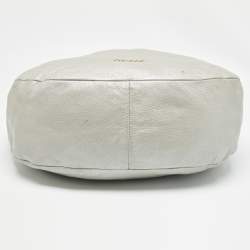 Jimmy Choo Silver Leather Large Solar Hobo
