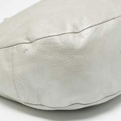 Jimmy Choo Silver Leather Large Solar Hobo