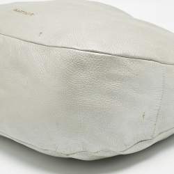 Jimmy Choo Silver Leather Large Solar Hobo