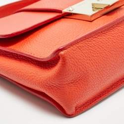 Pre Owned Jimmy Choo Orange Leather Rebel Crossbody Bag