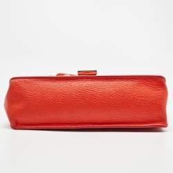 Pre Owned Jimmy Choo Orange Leather Rebel Crossbody Bag