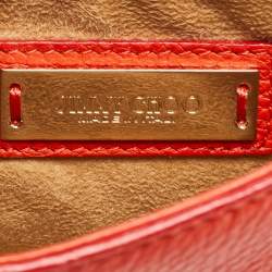 Pre Owned Jimmy Choo Orange Leather Rebel Crossbody Bag