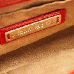 Pre Owned Jimmy Choo Orange Leather Rebel Crossbody Bag