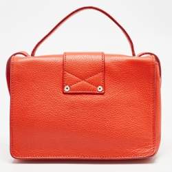 Pre Owned Jimmy Choo Orange Leather Rebel Crossbody Bag