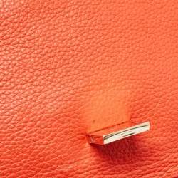 Pre Owned Jimmy Choo Orange Leather Rebel Crossbody Bag