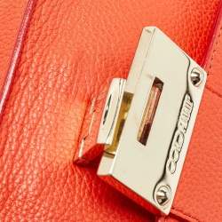 Pre Owned Jimmy Choo Orange Leather Rebel Crossbody Bag