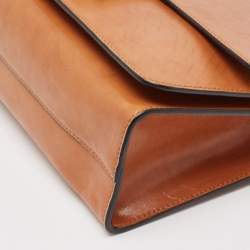 Pre Owned Jimmy Choo Brown Leather Rebel Flap Shoulder Bag