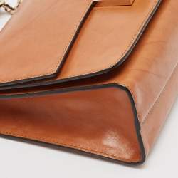 Pre Owned Jimmy Choo Brown Leather Rebel Flap Shoulder Bag