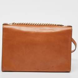 Pre Owned Jimmy Choo Brown Leather Rebel Flap Shoulder Bag