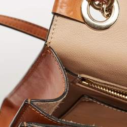 Pre Owned Jimmy Choo Brown Leather Rebel Flap Shoulder Bag