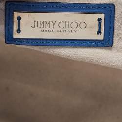 Jimmy Choo Bllue Leather Riley Tote