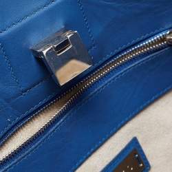 Jimmy Choo Bllue Leather Riley Tote