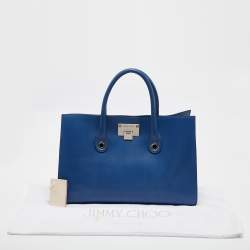 Jimmy Choo Bllue Leather Riley Tote