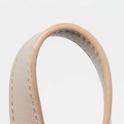 Pre Owned Jimmy Choo Silver Leather and Suede Satchel