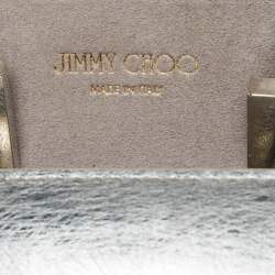Pre Owned Jimmy Choo Silver Leather and Suede Satchel