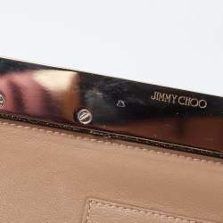 Jimmy Choo Silver Coarse Glitter Ellipse Clutch