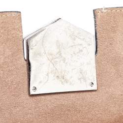 Pre Owned Jimmy Choo Silver Snakeskin Lockett City Shoulder Bag