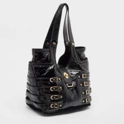 Jimmy Choo Black Patent Leather Bree Tote