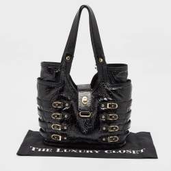 Jimmy Choo Black Patent Leather Bree Tote