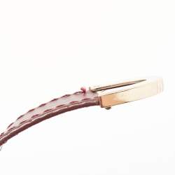 Pre Owned Jimmy Choo Burgundy Patent Leather Oversized Rio Chain Clutch