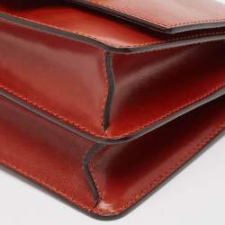 Jimmy Choo Rust Leather Madeline Shoulder Bag
