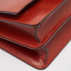 Jimmy Choo Rust Leather Madeline Shoulder Bag