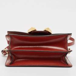 Jimmy Choo Rust Leather Madeline Shoulder Bag