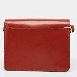 Jimmy Choo Rust Leather Madeline Shoulder Bag
