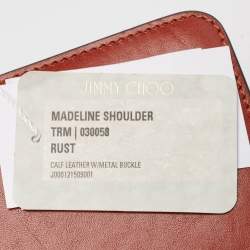 Jimmy Choo Rust Leather Madeline Shoulder Bag