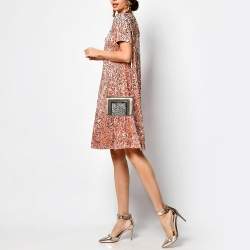 Jimmy Choo Gold/Brown Leather and Snakeskin Ava Crossbody Bag