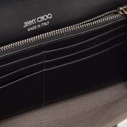 Jimmy Choo Black/White Star Print Wool Elish Chain Clutch