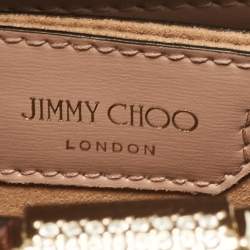 Jimmy Choo Beige Leather Mini Avenue Top Handle Bag