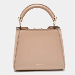Jimmy Choo Beige Leather Mini Avenue Top Handle Bag