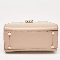 Jimmy Choo Beige Leather Mini Avenue Top Handle Bag
