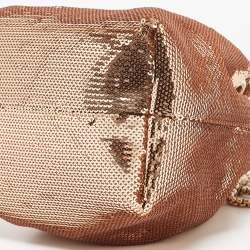 Jimmy Choo Gold Sequins Bon Bon Bucket Bag