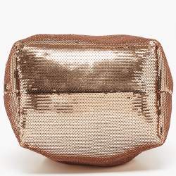 Jimmy Choo Gold Sequins Bon Bon Bucket Bag