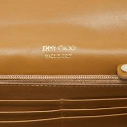 Jimmy Choo Gold Glitter Suede Reese Clutch