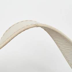 Pre Owned Jimmy Choo White Leather Studded Ramona Shoulder Bag