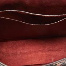 Pre Owned Jimmy Choo Burgundy/Multicolor Python Lockett City Shoulder Bag