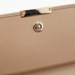 Pre Owned Jimmy Choo Dark Beige Leather Reese Clutch