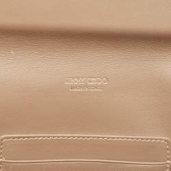 Pre Owned Jimmy Choo Dark Beige Leather Reese Clutch