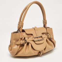 Jimmy Choo Brown Leather Tulita Satchel