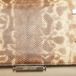 Jimmy Choo Tricolor Karung Leather Top Handle Bag