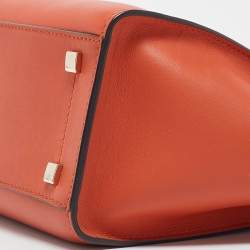 Pre Owned Jimmy Choo Orange Leather Varenne Tote