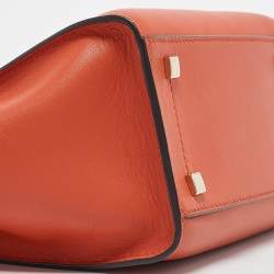 Pre Owned Jimmy Choo Orange Leather Varenne Tote