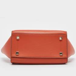 Pre Owned Jimmy Choo Orange Leather Varenne Tote