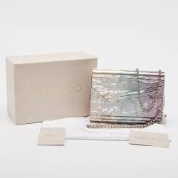 Pre Owned Jimmy Choo Multicolor Acrylic and Velvet Candy Chain Clutch