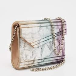 Pre Owned Jimmy Choo Multicolor Acrylic and Velvet Candy Chain Clutch