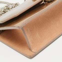 Jimmy Choo Dusty Pink Patent Leather and Suede Finley Shoulder Bag