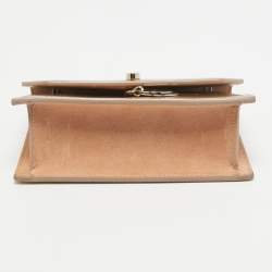 Jimmy Choo Dusty Pink Patent Leather and Suede Finley Shoulder Bag